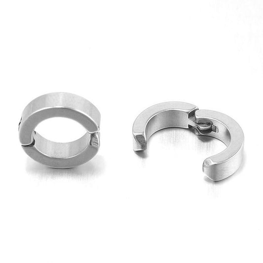 Créoles à clipser pour oreilles non percées : noir, or, argent