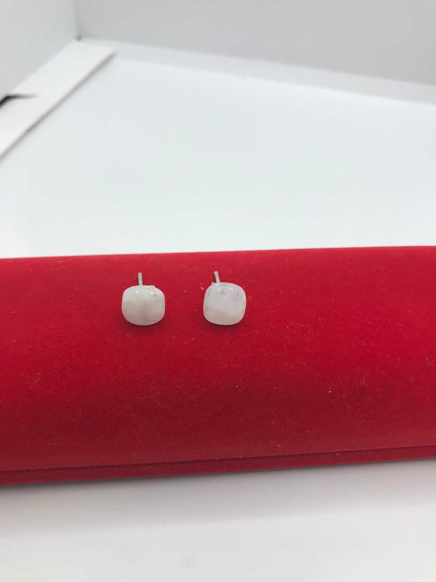 925 sterling silver moonstone studs