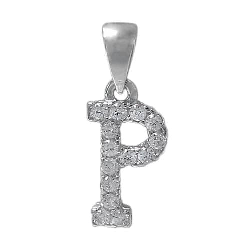 Pendentif lettre initiale en argent sterling