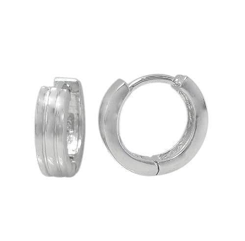 Créoles de créateur en argent véritable