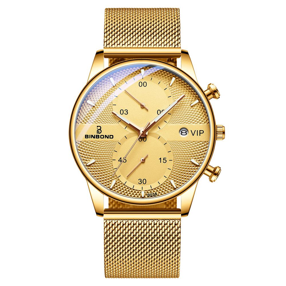 Montre en acier inoxydable avec bracelet extensible