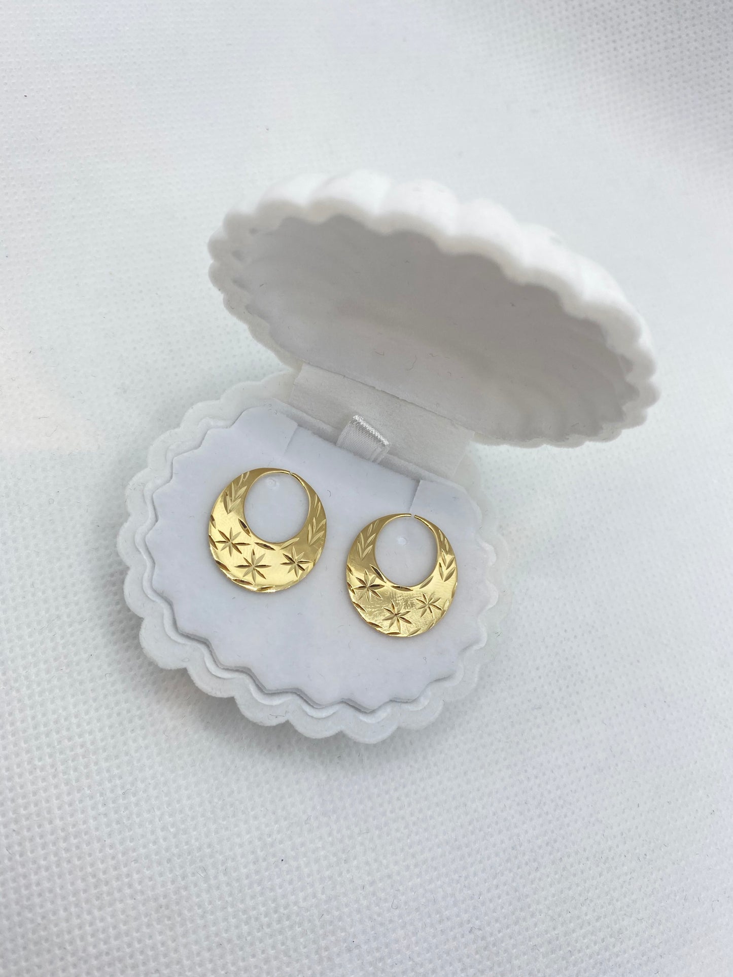 18k Real Gold Nattiyan Classic Earrings (Sizes Available)
