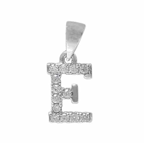 Pendentif lettre initiale en argent sterling