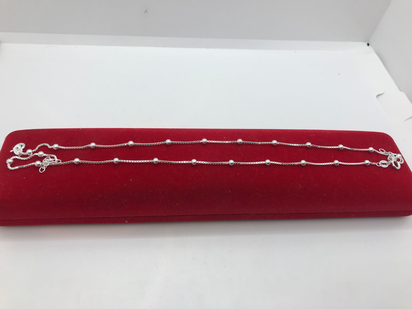 Bracelets de cheville en argent véritable avec motif boule