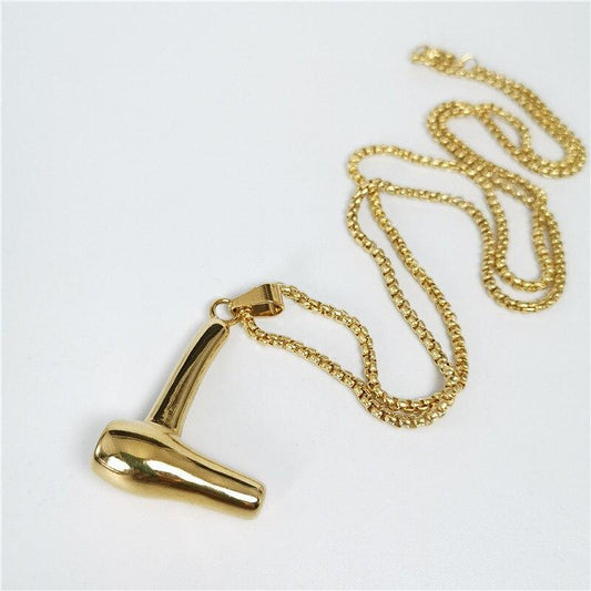 Gold plated Blowdry pendent