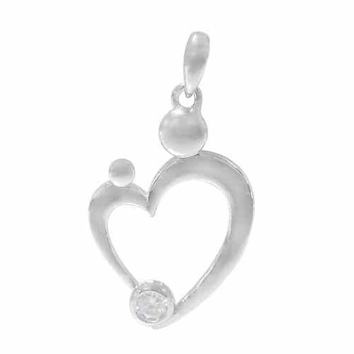 Collier maman et enfant en argent sterling