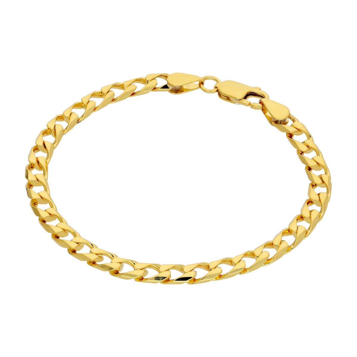 Bracelet à maillons gourmette plaqué or