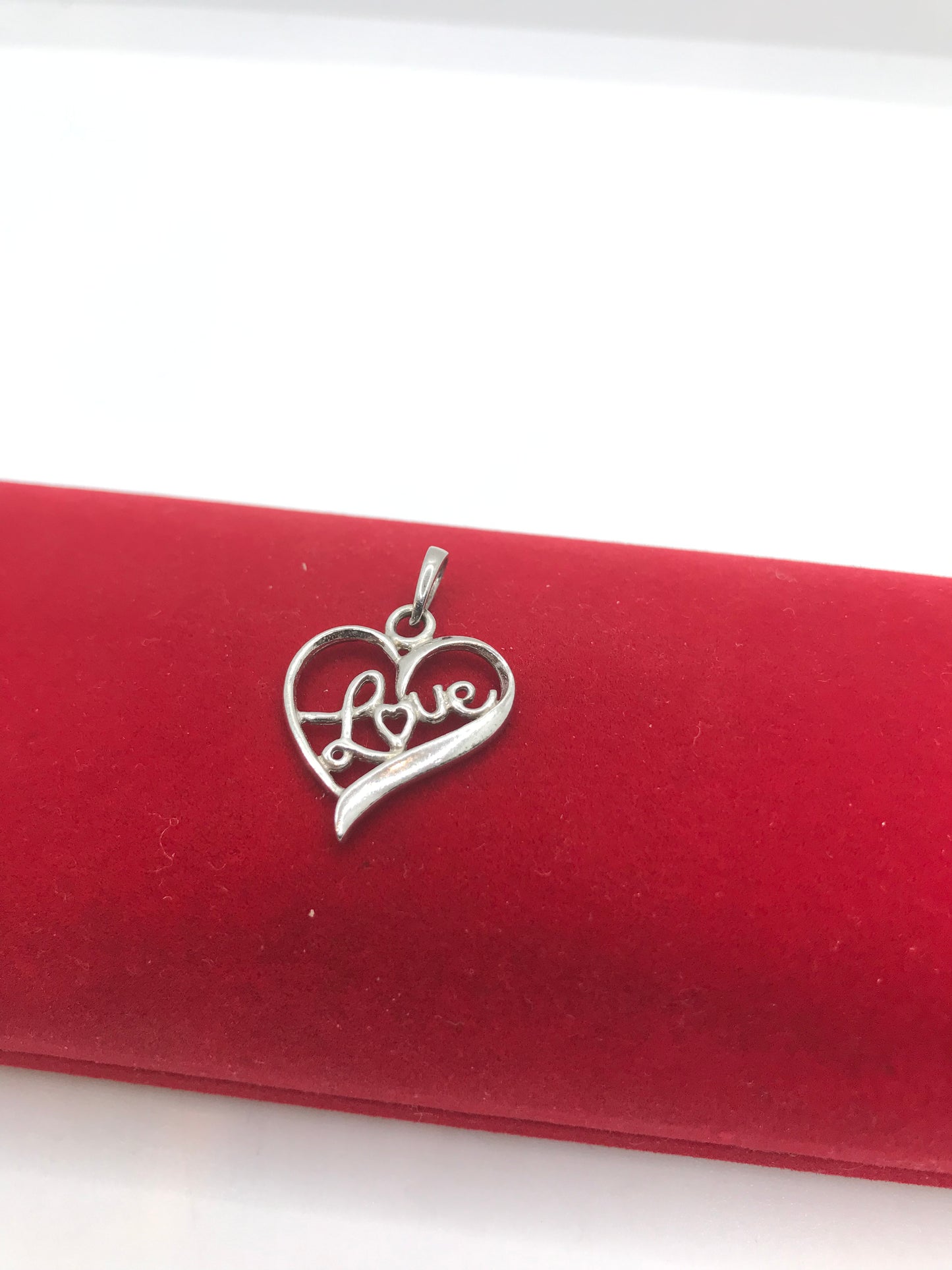 Pendentif amour en argent sterling