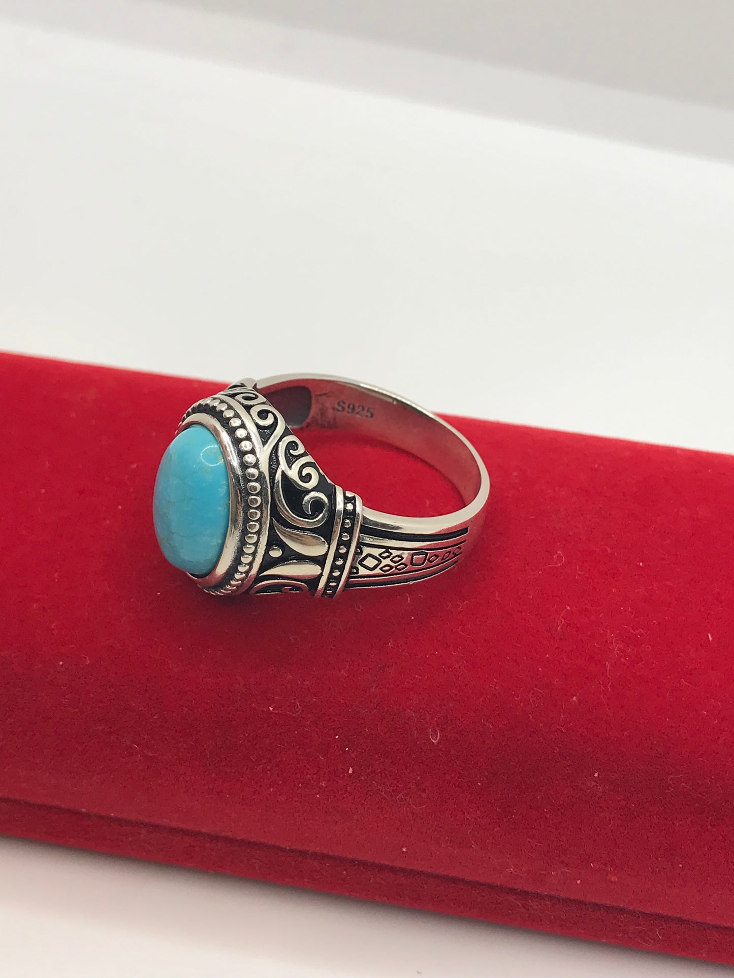 Sterling silver turquoise stone ring
