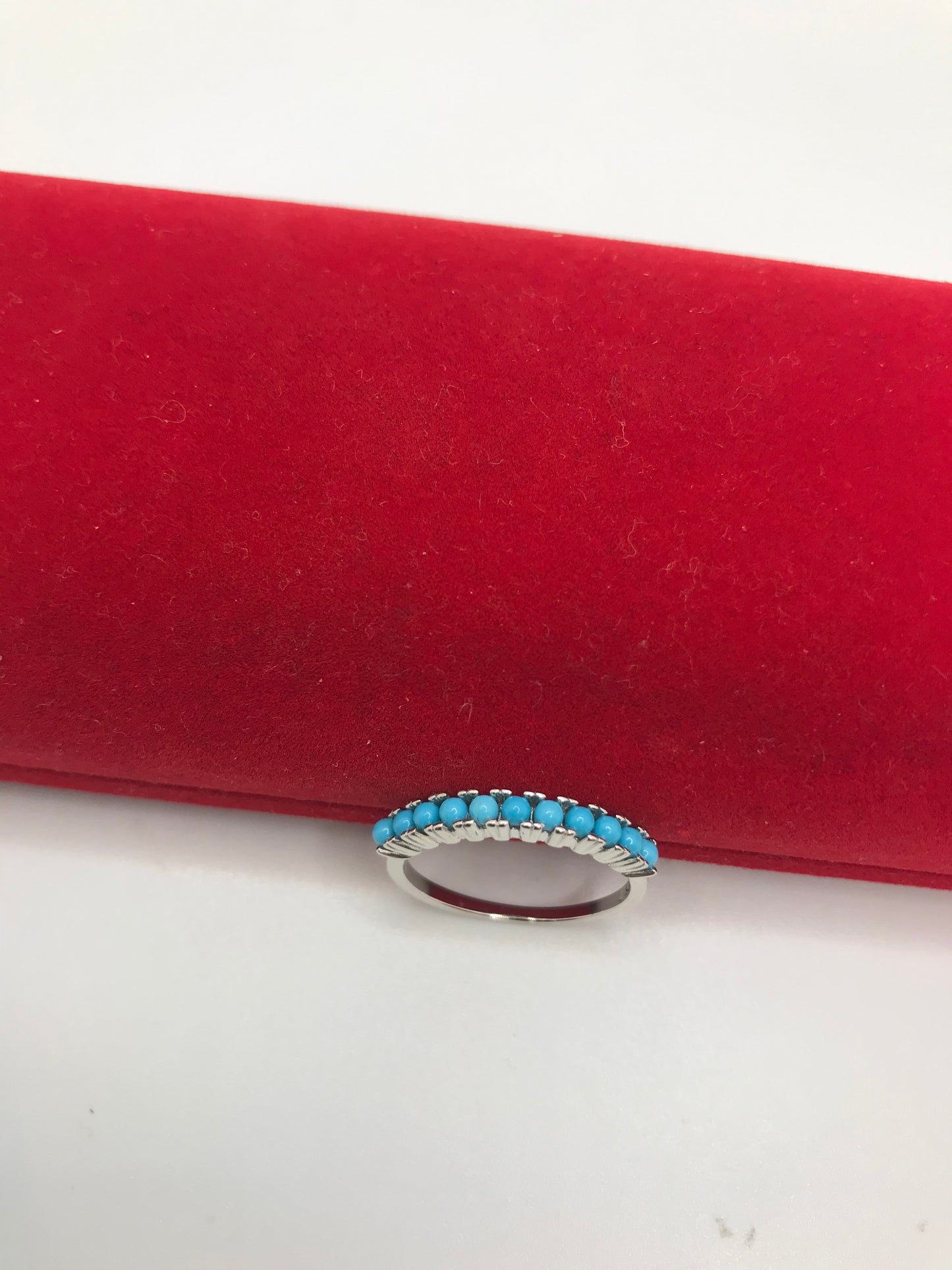 Sterling silver turquoise band ring