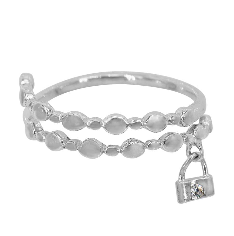 Bague de verrouillage en argent sterling