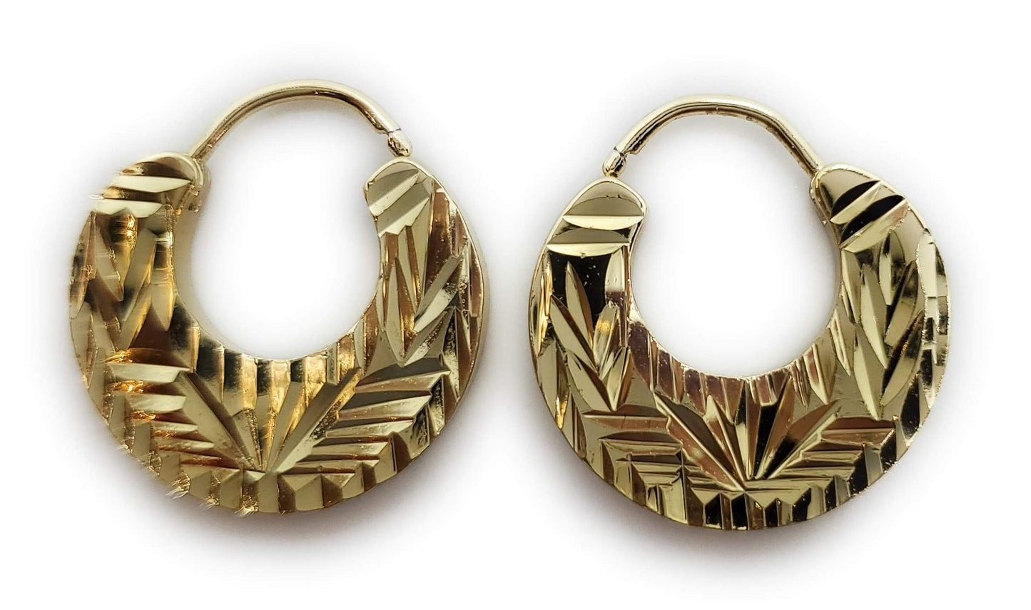 Boucles d'oreilles Nattiyan faciles à porter ; Argent et Or