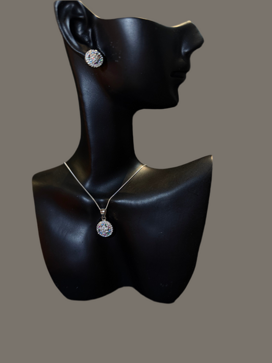 Sterling Silver 925 Jewelry Set “Halo of Light”
