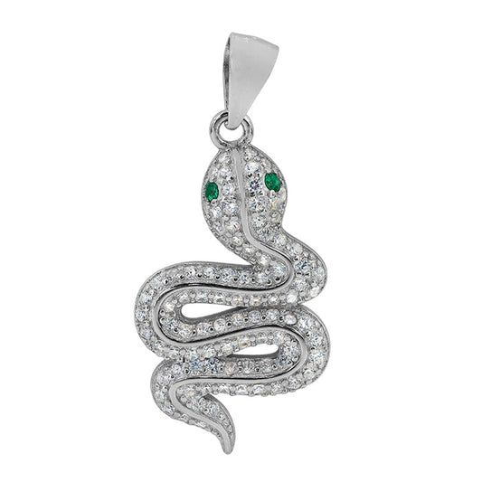 Sterling real silver snake pendant
