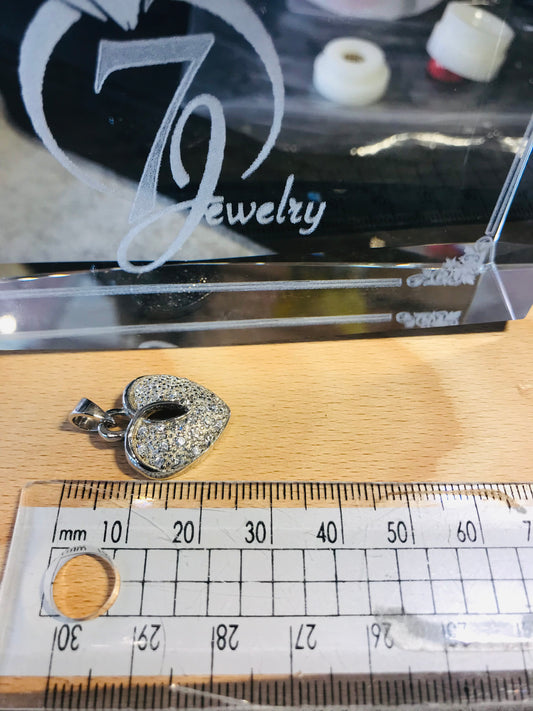 Pendentif coeur en argent sterling