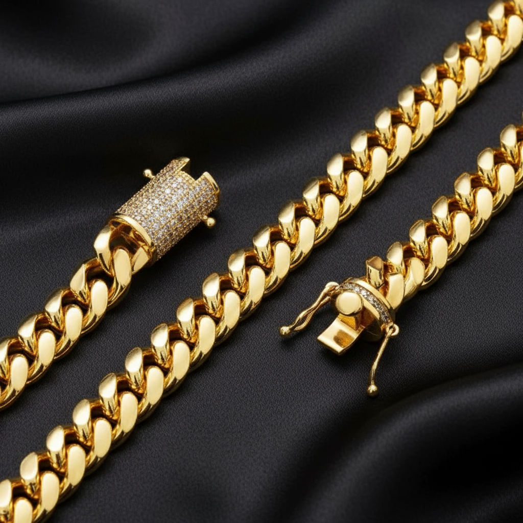 18k Gold Plated Miami Cuban Chains – 7Jewelry 18k Gold Plated Miami Cuban Chains – 7Jewelry