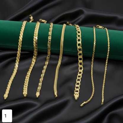 Gold plated bracelets - unisex