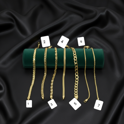 Gold plated bracelets - unisex