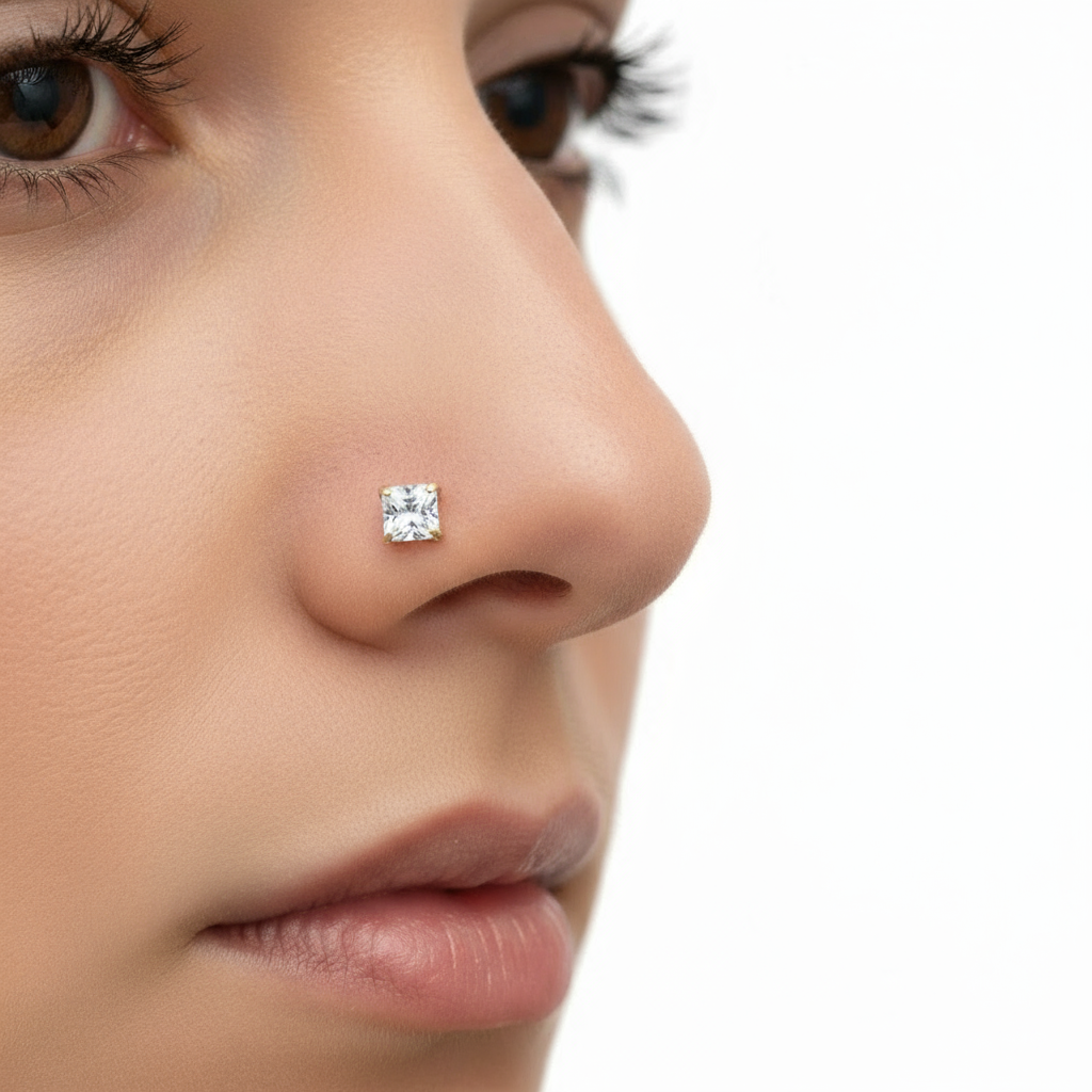 Real Silver Nose Pin