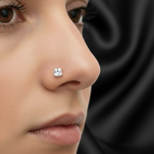 Piercing de nez en argent véritable