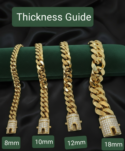 18k Gold Plated Miami Cuban Chains