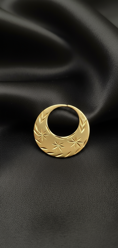 18k Real Gold Nattiyan Classic Earrings (Sizes Available)