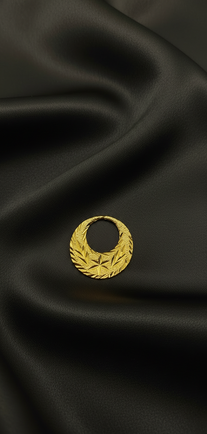 Star Sandblasting Nattiyan Earrings, Real Silver 24k Gold Filled