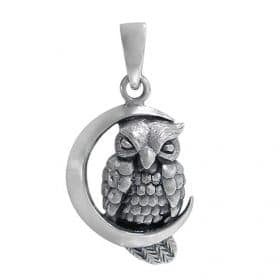 Sterling Silver, smooth owl