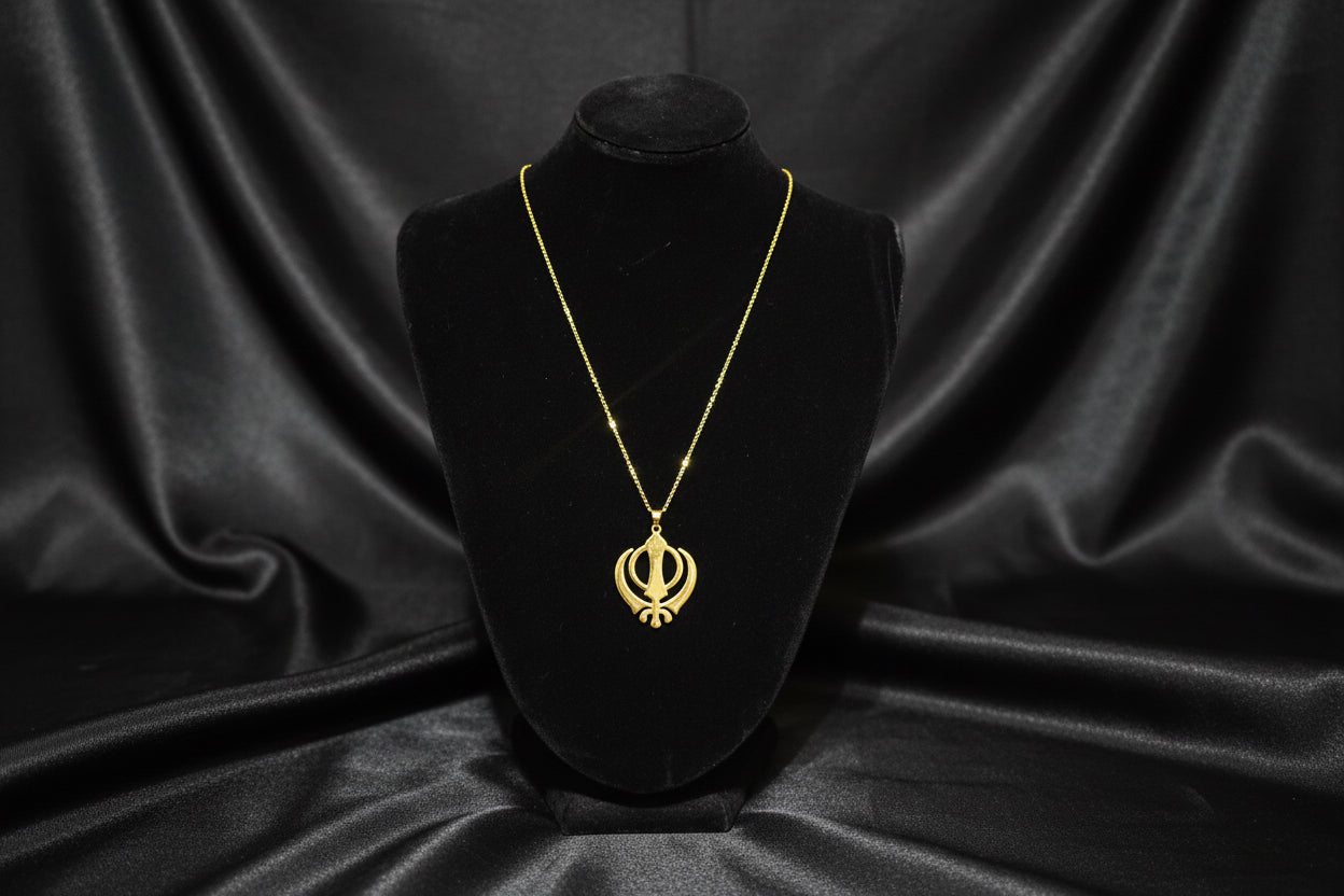 Khanda Gold filled unisex– 925 Sterling Silver Necklace ✨