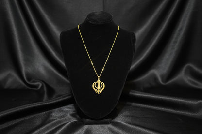 Khanda Gold filled unisex– 925 Sterling Silver Necklace ✨