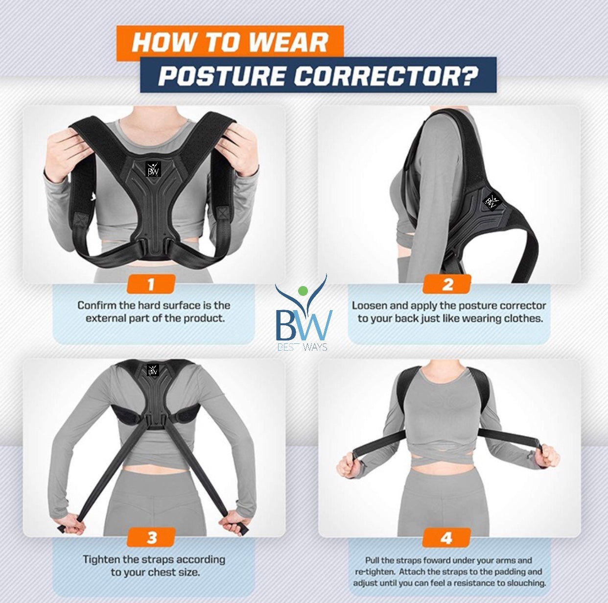 Best Ways Posture Corrector, Shoulder & back Adjuster – 7Jewelry