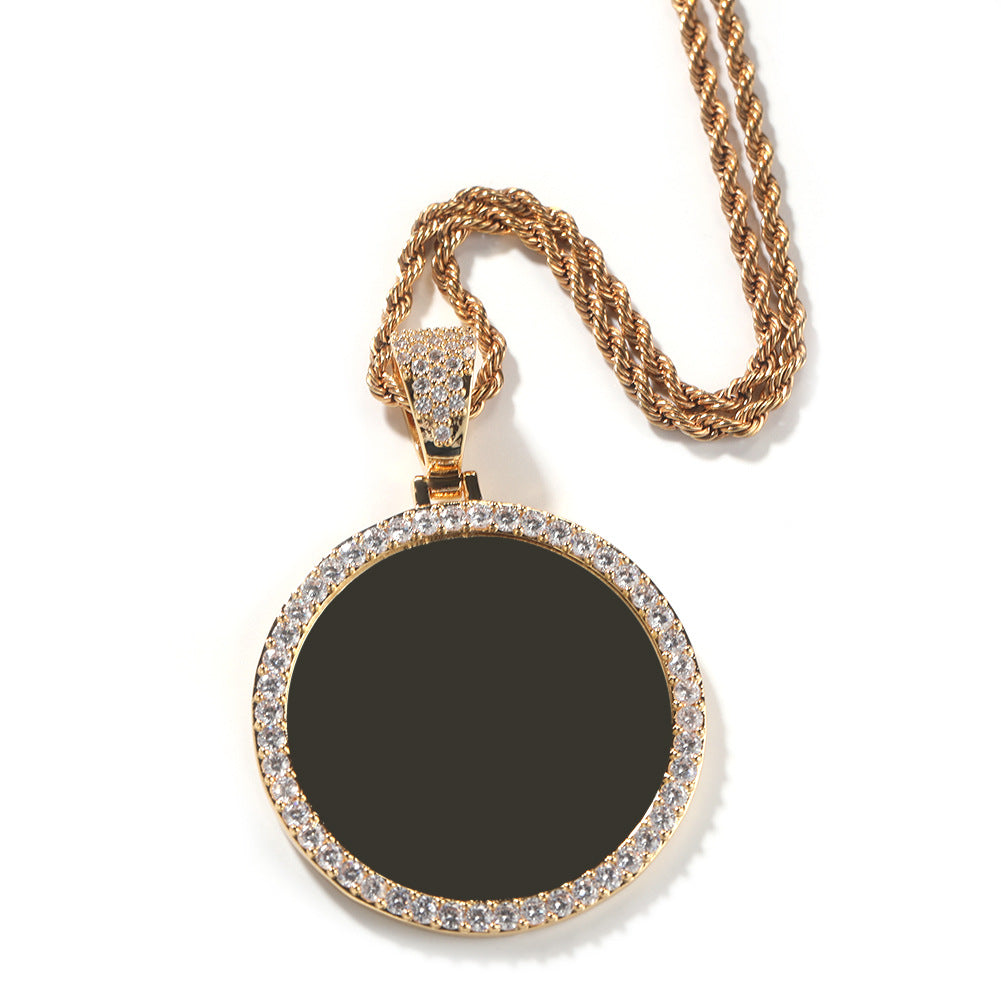Pendentif photo rond personnalisé