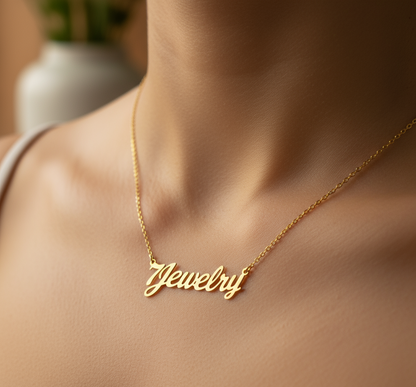 Customized necklace in real silver or real gold with your loved ones name