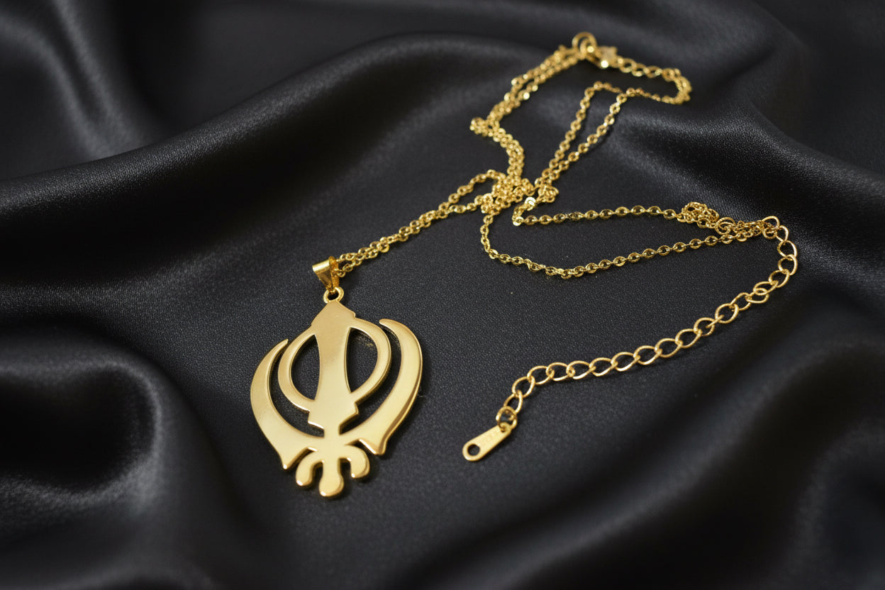 Khanda Gold filled unisex– 925 Sterling Silver Necklace ✨