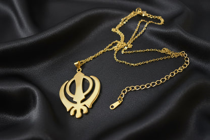 Khanda Gold filled unisex– 925 Sterling Silver Necklace ✨