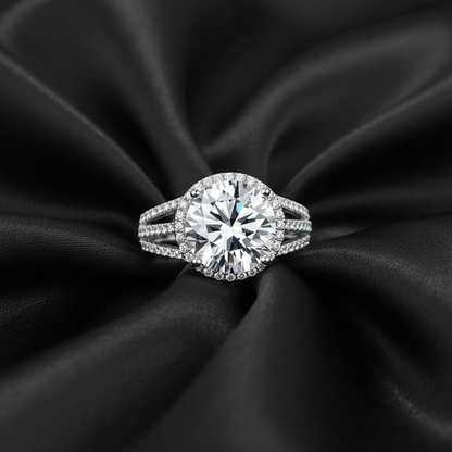 Real Silver Moissanite Women’s Ring