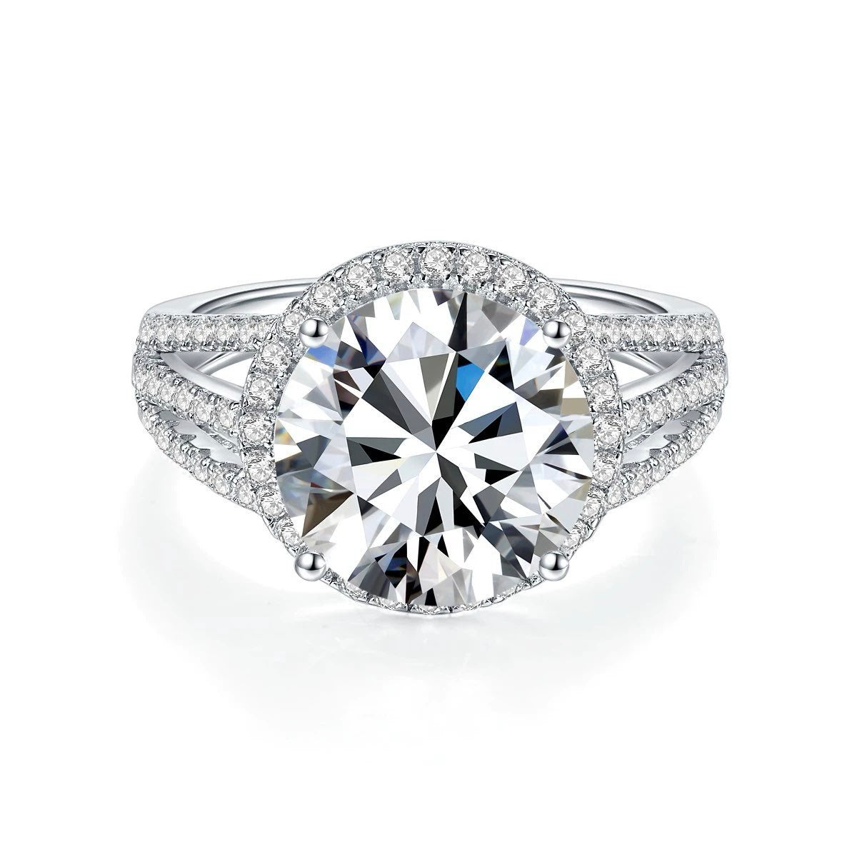 Real Silver Moissanite Women’s Ring