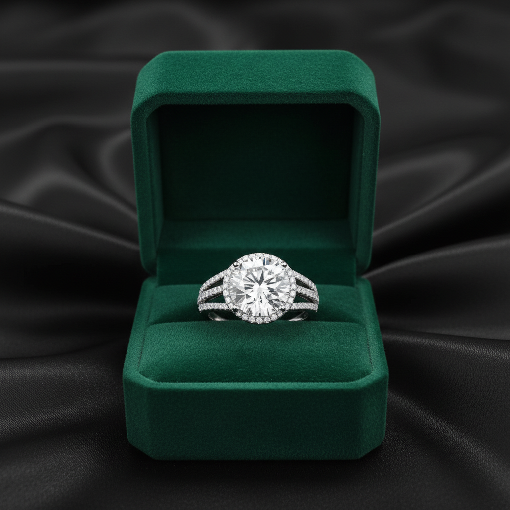 Real Silver Moissanite Women’s Ring