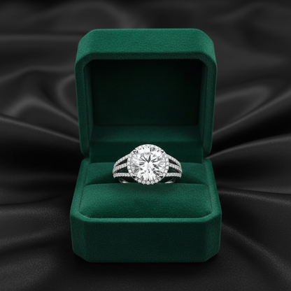 Real Silver Moissanite Women’s Ring