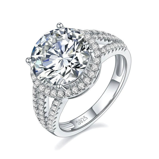 Real Silver Moissanite Women’s Ring