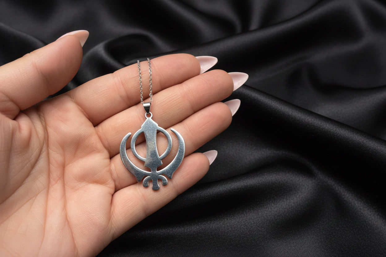 Khanda Gold filled unisex– 925 Sterling Silver Necklace ✨
