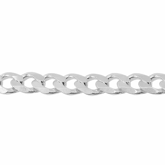 Sterling silver curb chain (3.8mm)