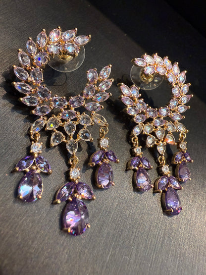 Royal Earrings “Purple Moon”