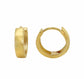 Real gold flat hoop earring