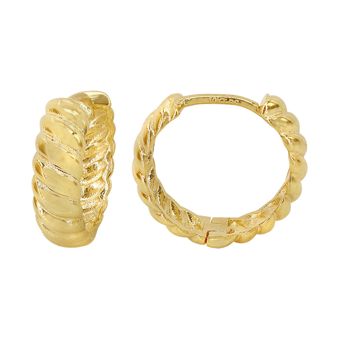Real gold hoop earring