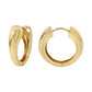 Real gold round hoop earrings