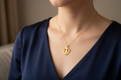 Khanda Gold filled unisex– 925 Sterling Silver Necklace ✨