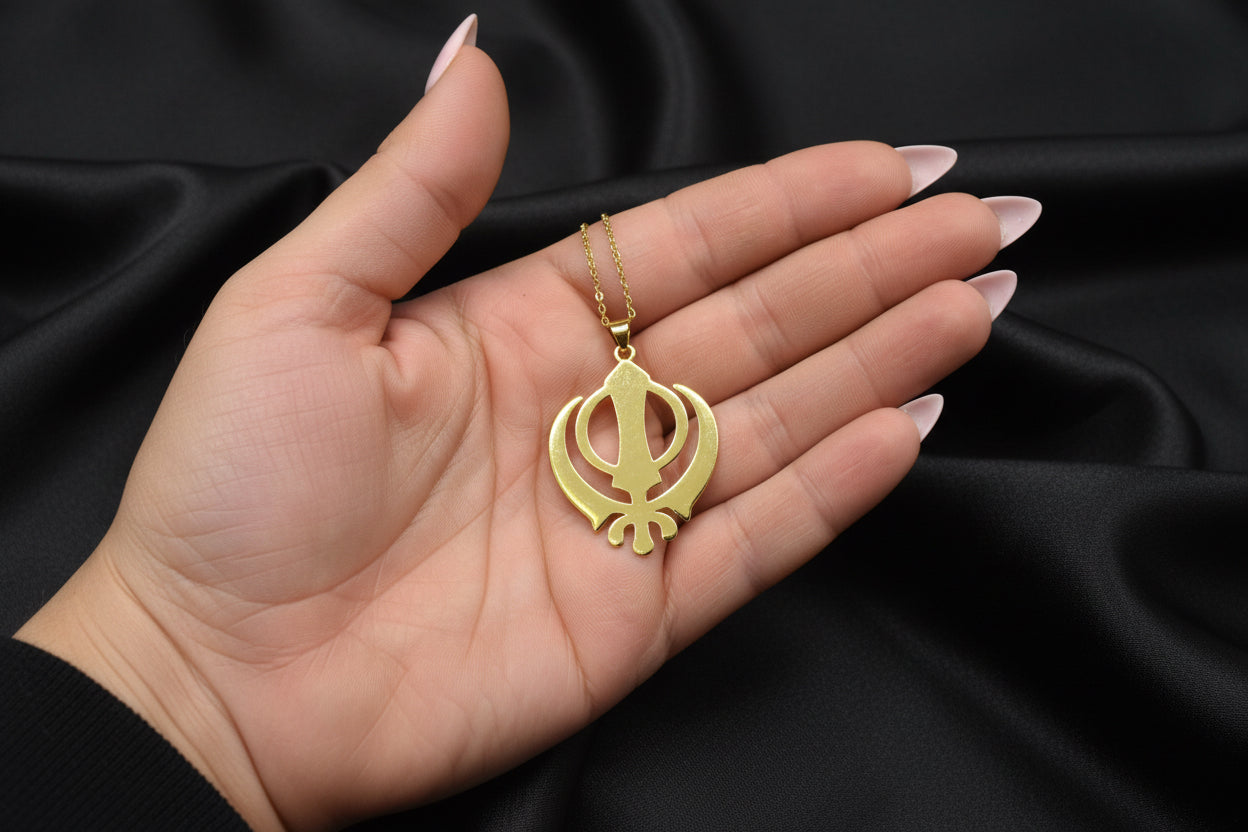 Khanda Gold filled unisex– 925 Sterling Silver Necklace ✨