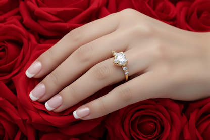 10K Gold Heart Shaped Ring