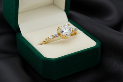 10K Gold Heart Shaped Ring